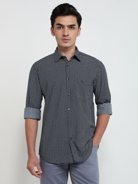 Parx Blue Casual Shirt