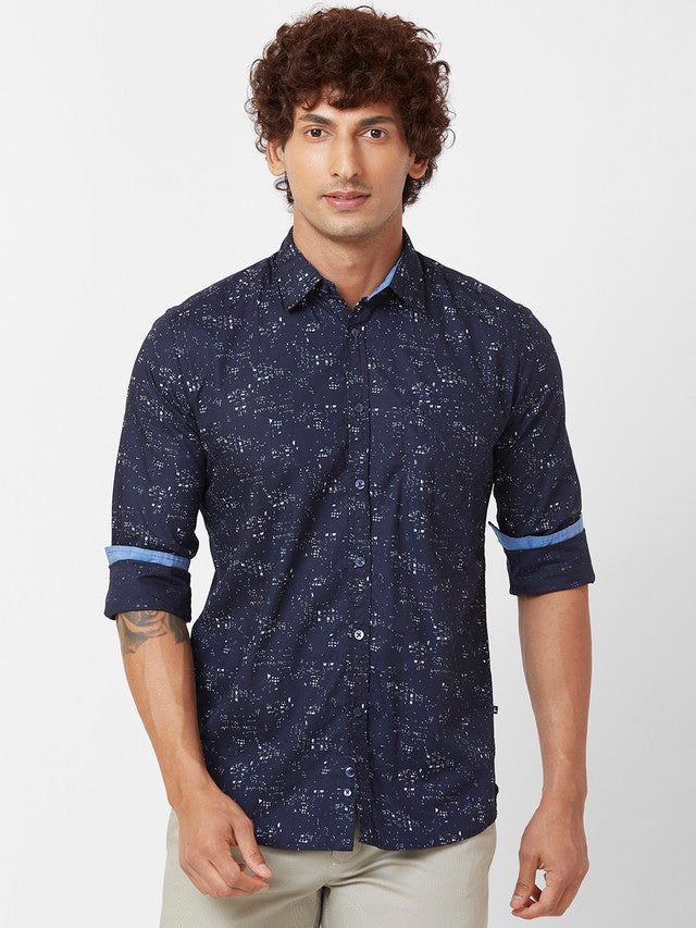 Parx Blue Casual Shirt