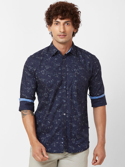 Parx Blue Casual Shirt