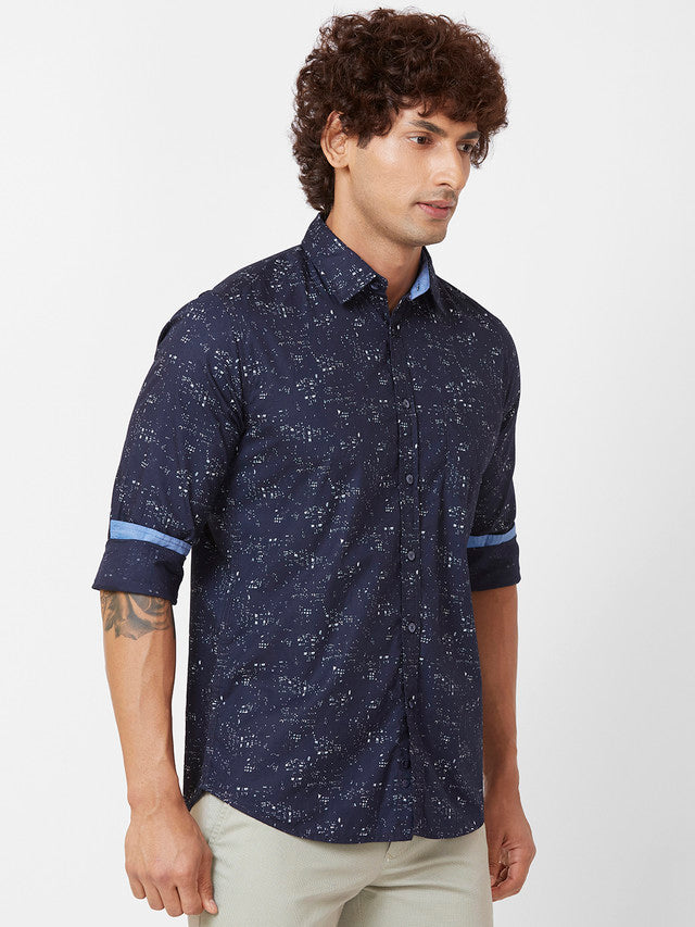 Parx Blue Casual Shirt