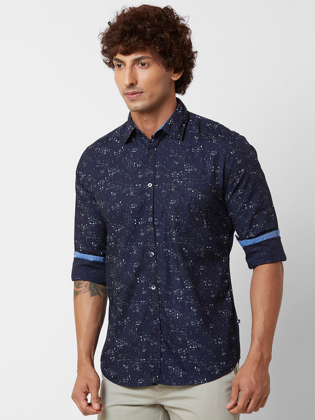 Parx Blue Casual Shirt