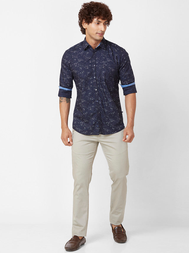 Parx Blue Casual Shirt