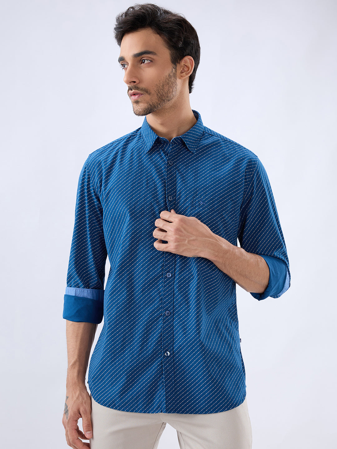 Parx Blue Casual Shirt