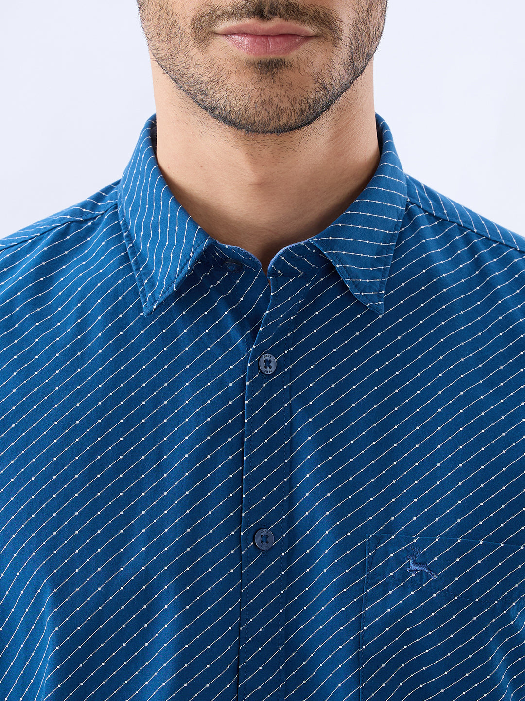 Parx Blue Casual Shirt
