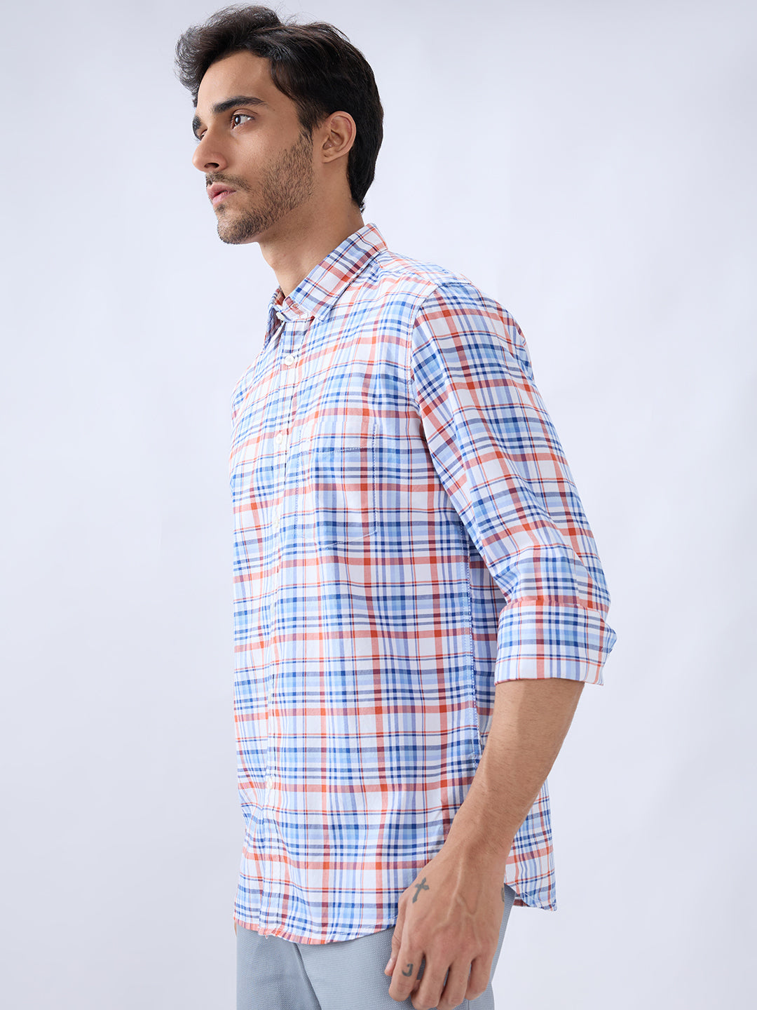 Parx Blue Casual Shirt
