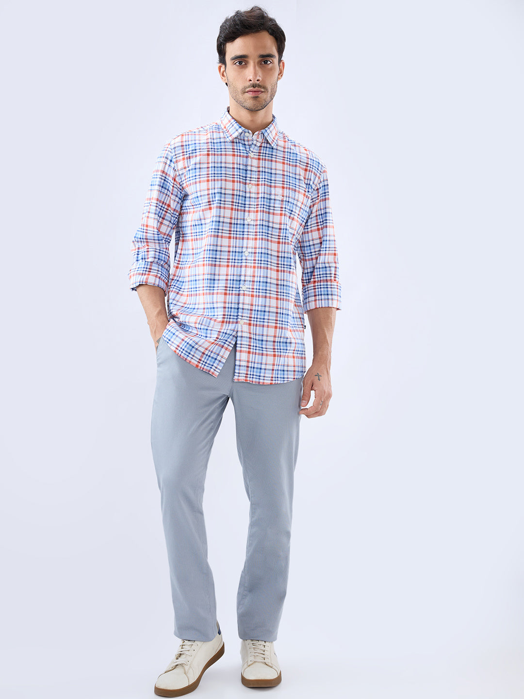 Parx Blue Casual Shirt