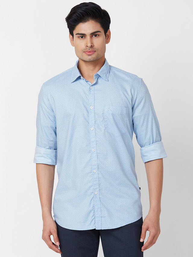 Parx Blue Casual Shirt