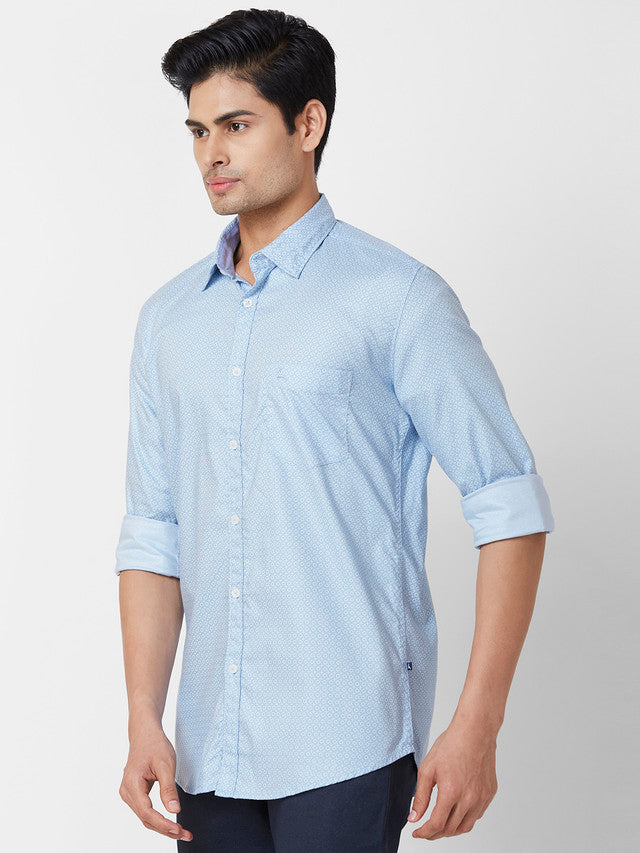 Parx Blue Casual Shirt