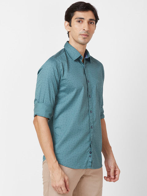 Parx Green Casual Shirts