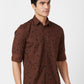 Parx Brown Casual Shirt