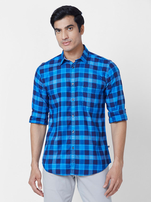 Parx Blue Casual Shirt