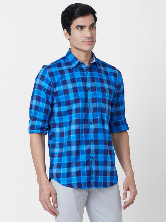 Parx Blue Casual Shirt