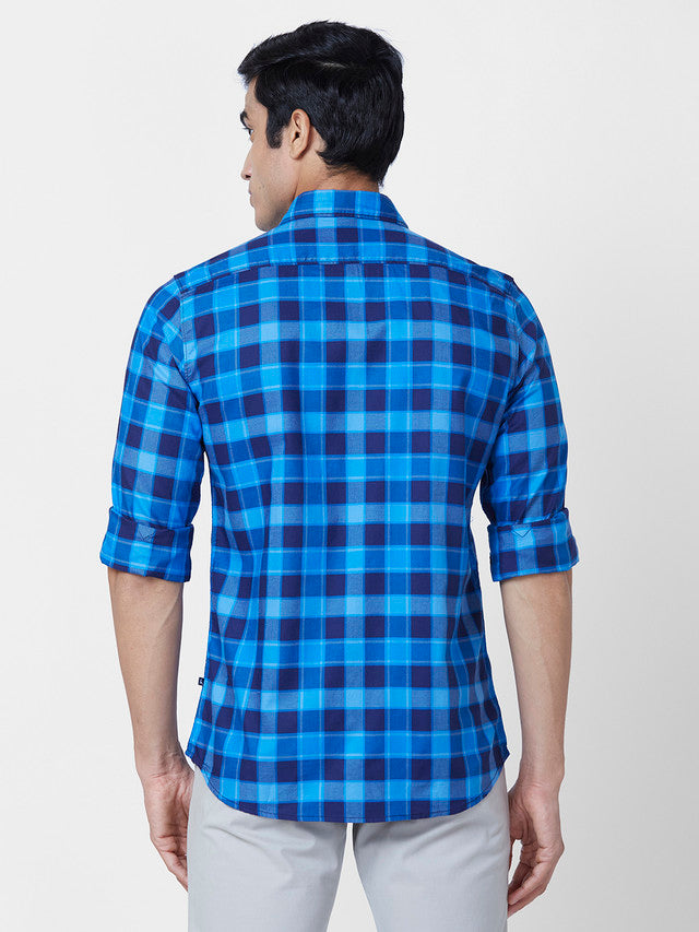 Parx Blue Casual Shirt