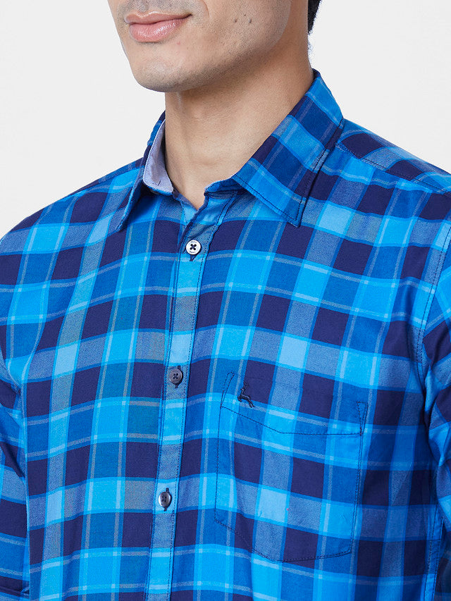 Parx Blue Casual Shirt