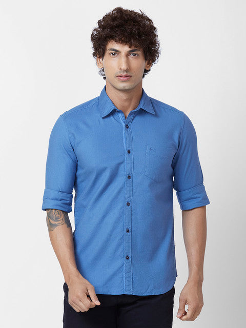 Parx Blue Casual Shirts