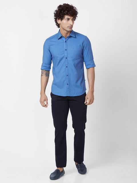 Parx Blue Casual Shirts