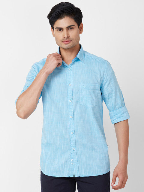 Parx Blue Casual Shirts