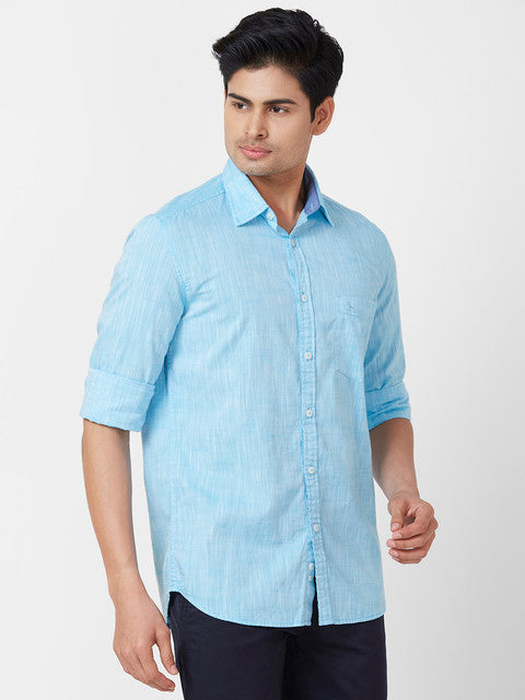 Parx Blue Casual Shirts