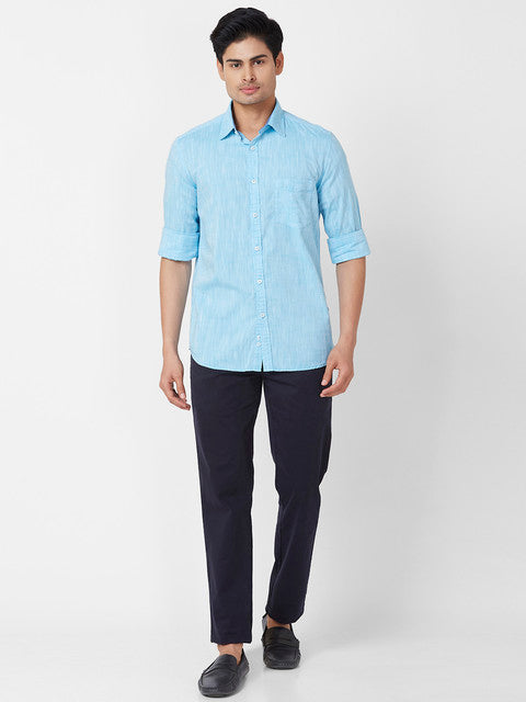 Parx Blue Casual Shirts