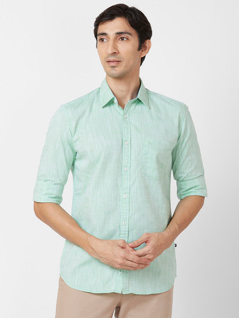 Parx Green Casual Shirts