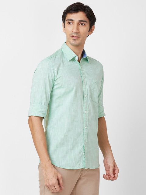 Parx Green Casual Shirts