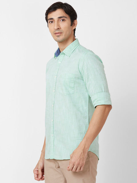 Parx Green Casual Shirts