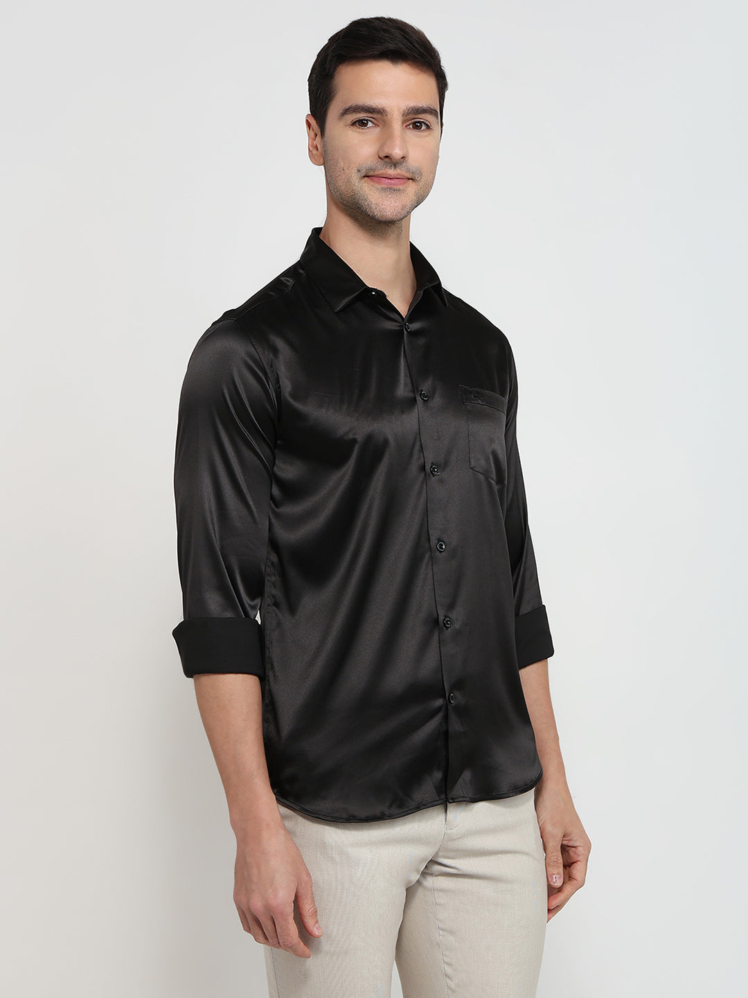 Parx Black Casual Shirt