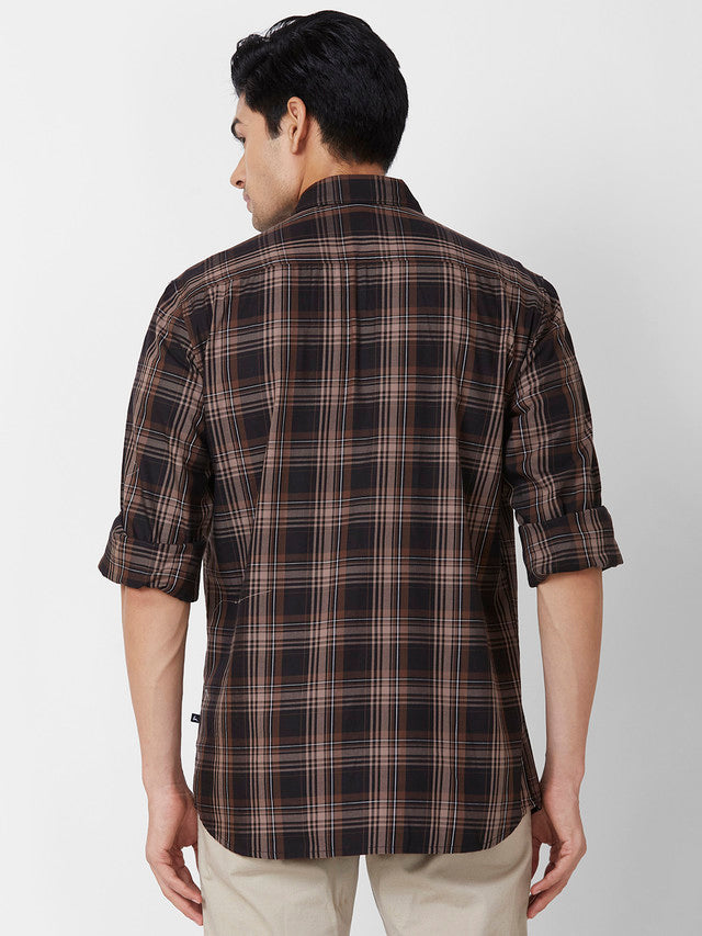 Parx Brown Casual Shirt