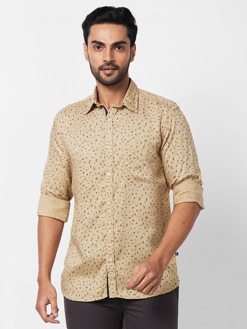 Parx Brown Casual Shirts