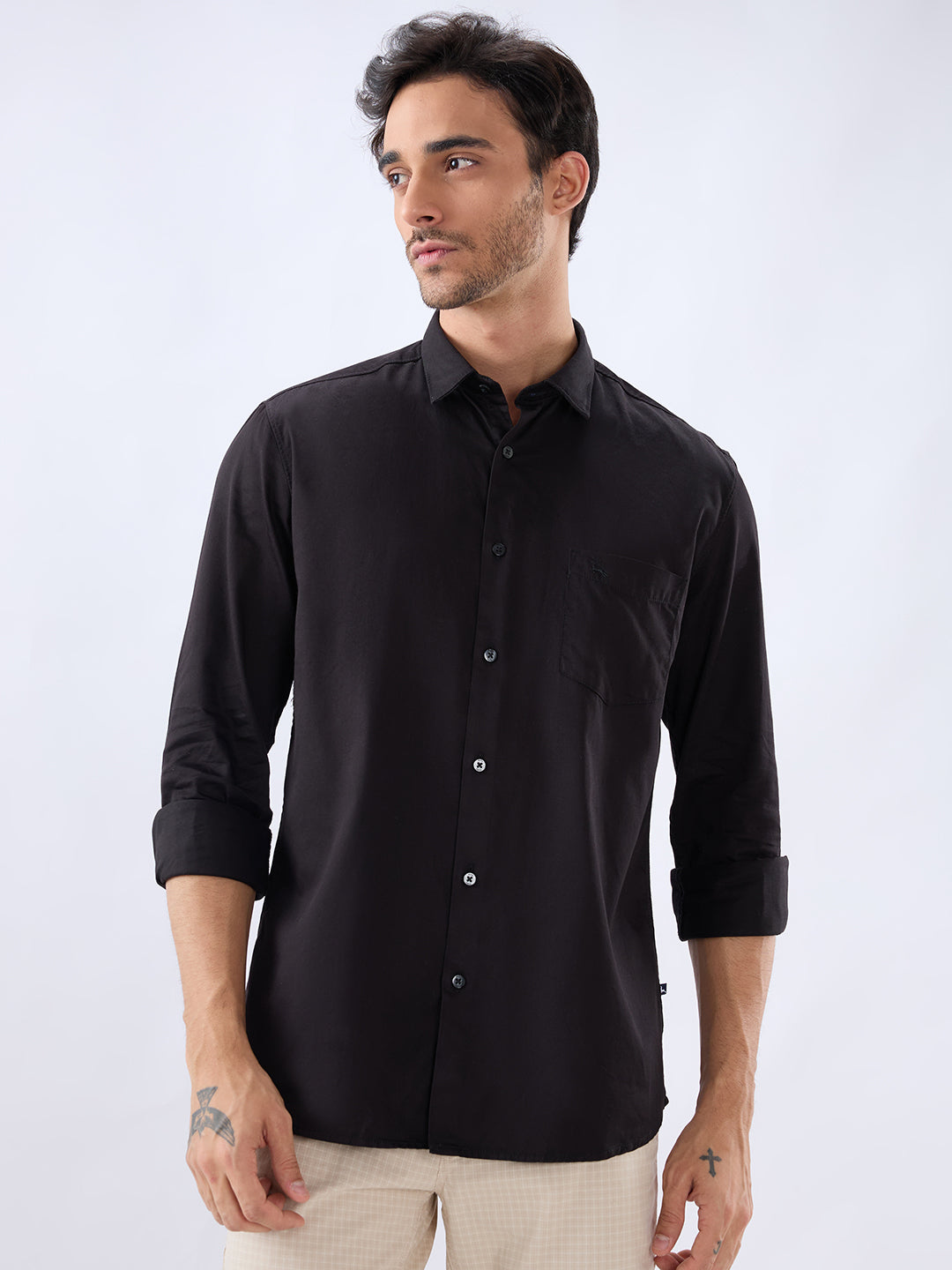 Parx Black Casual Shirt