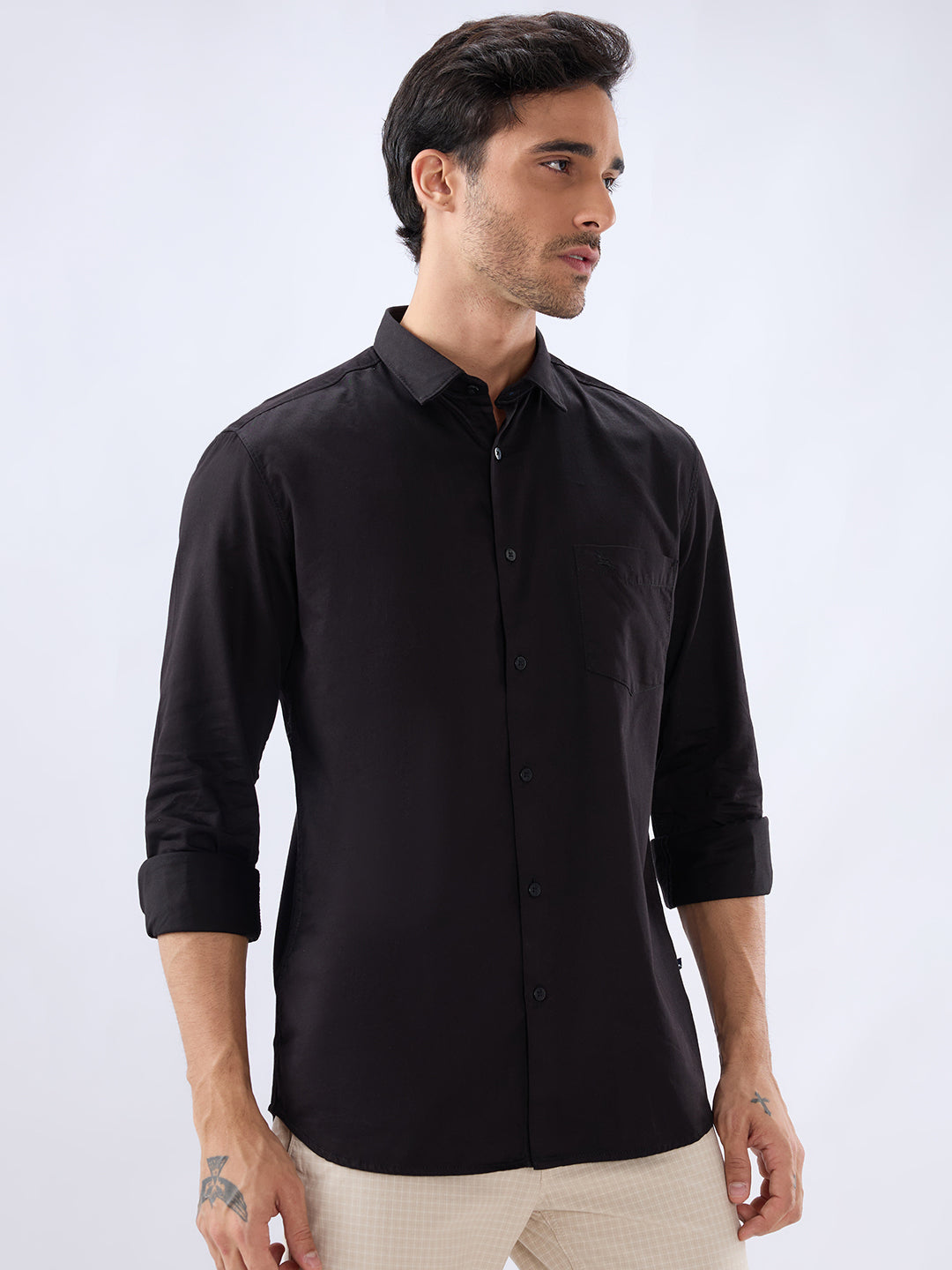 Parx Black Casual Shirt