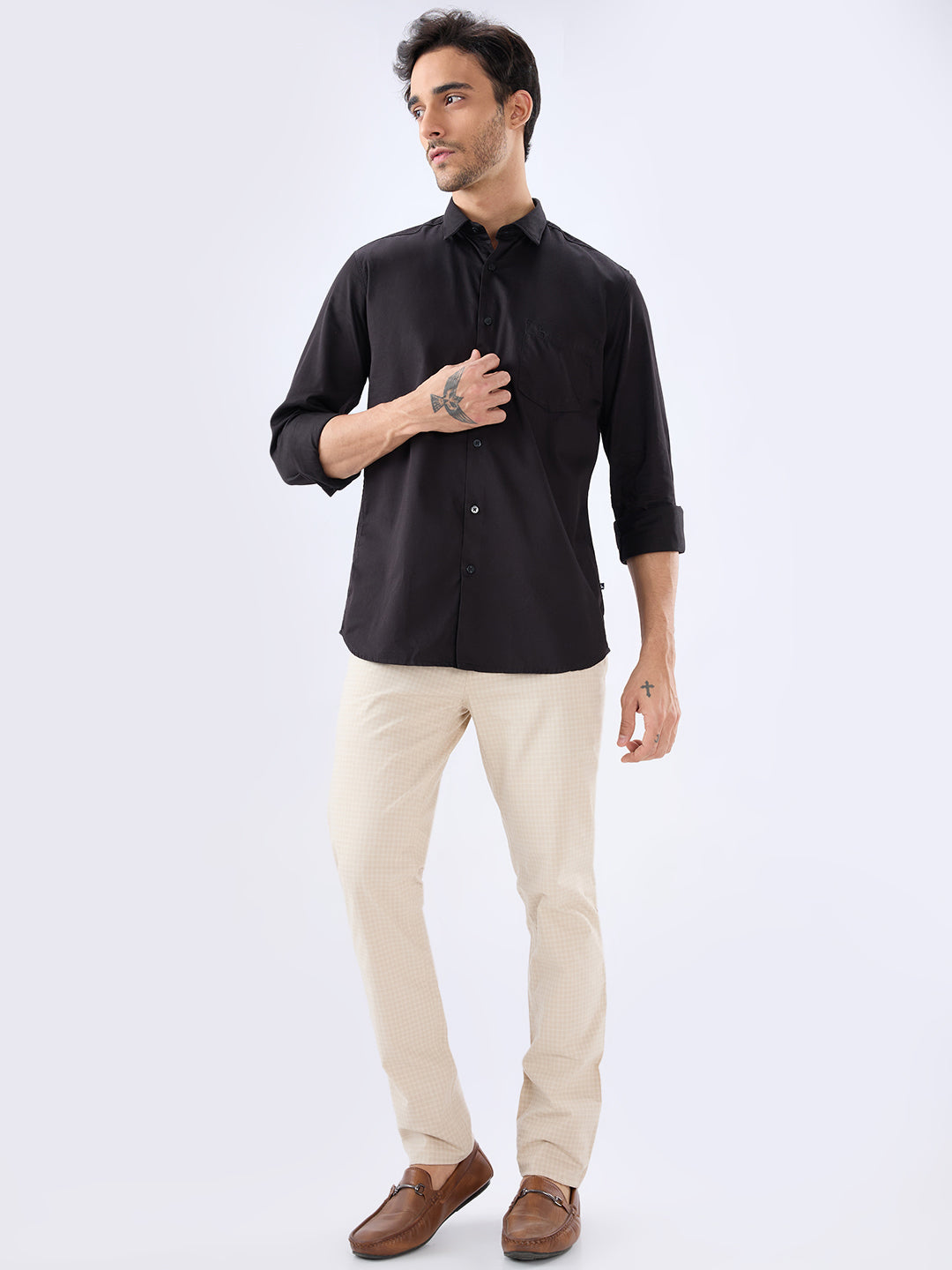 Parx Black Casual Shirt