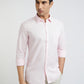 Parx Men Pink Solid Slim Fit Cotton Casual Shirt