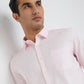 Parx Men Pink Solid Slim Fit Cotton Casual Shirt