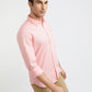 Parx Men Pink Solid Slim Fit Cotton Casual Shirt