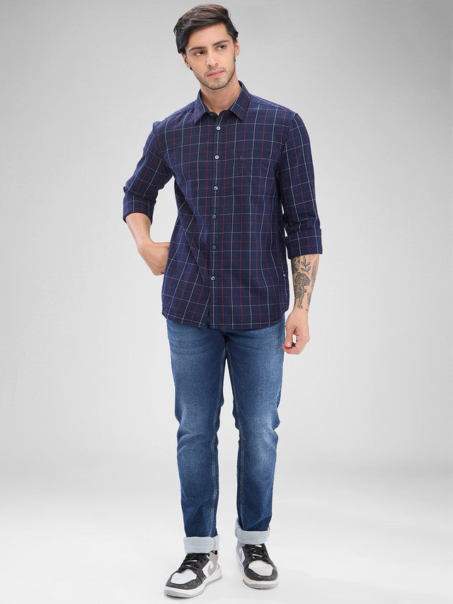 Parx Blue Casual Shirt 