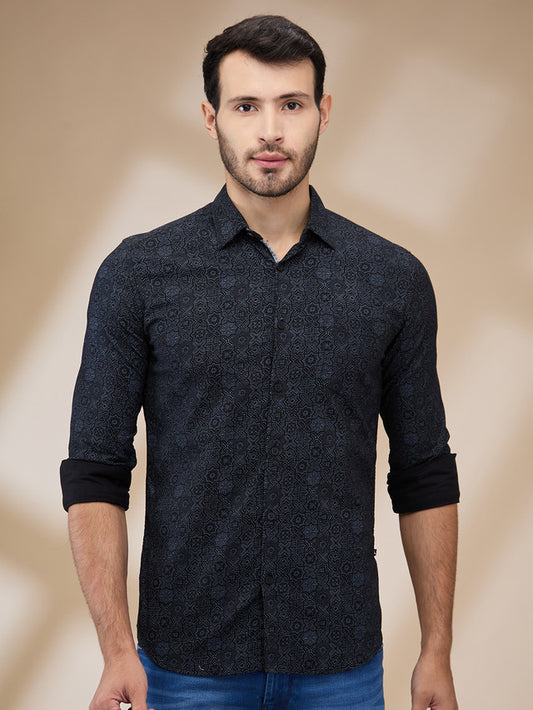 Parx Black Casual Shirt