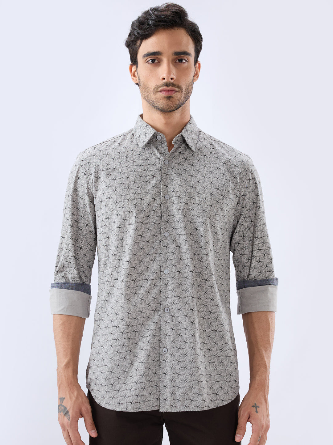 Parx Grey Casual Shirt