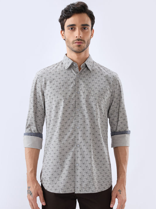 Parx Grey Casual Shirt