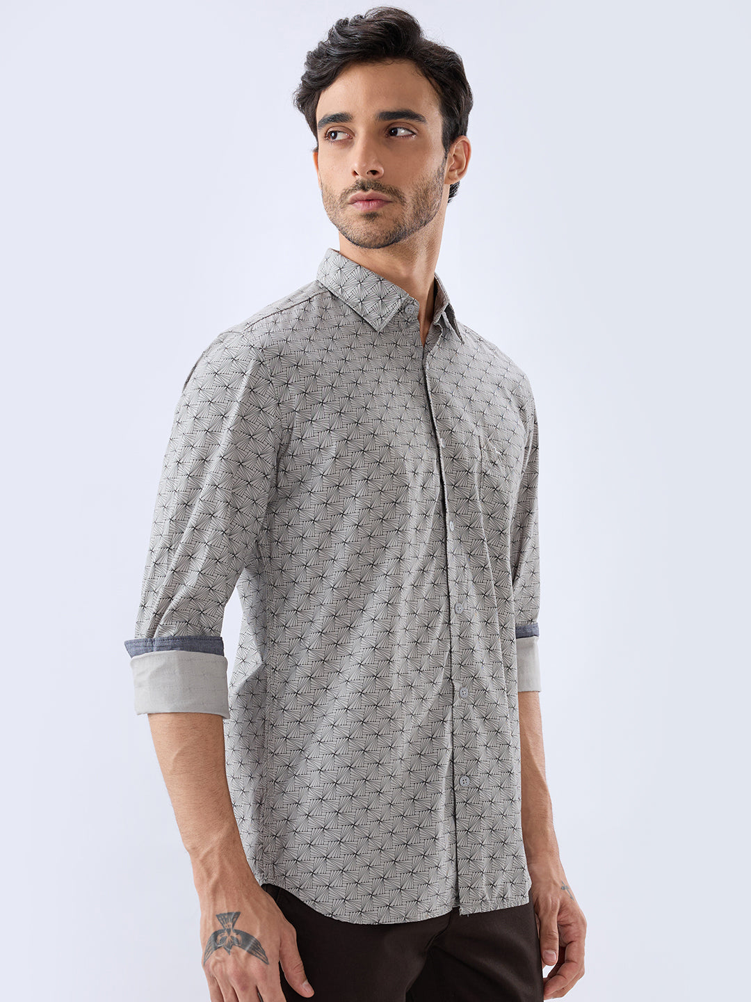 Parx Grey Casual Shirt