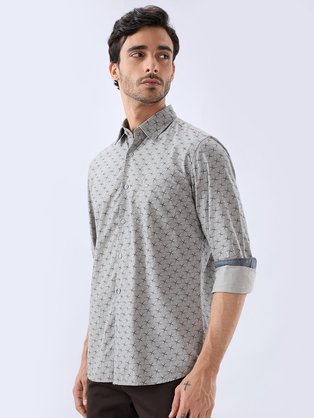 Parx Grey Casual Shirt