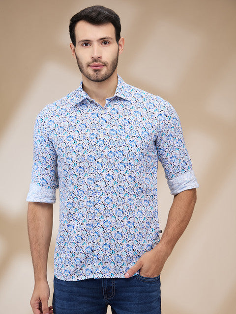 Parx Blue Casual Shirts