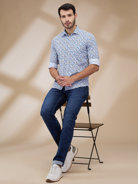 Parx Blue Casual Shirts