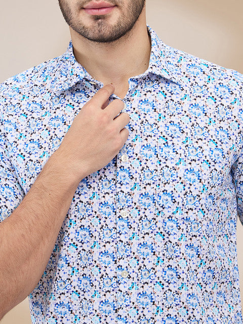 Parx Blue Casual Shirts