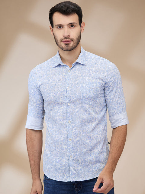 Parx Blue Casual Shirts