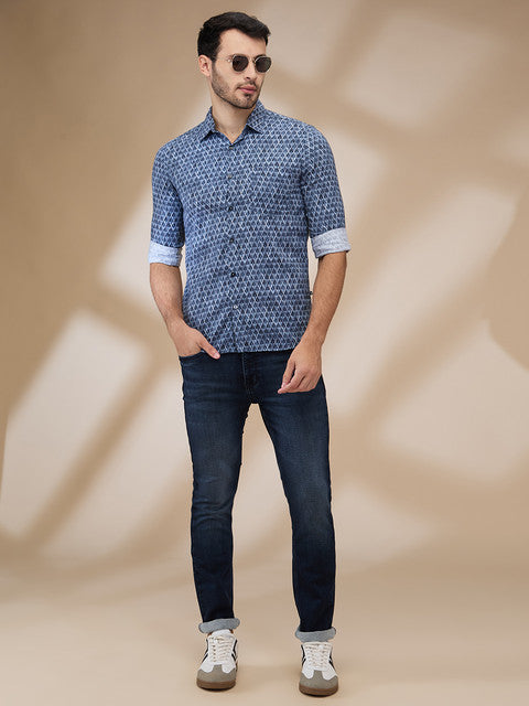 Parx Blue Casual Shirts