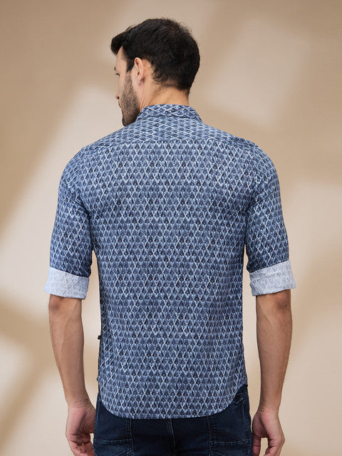 Parx Blue Casual Shirts