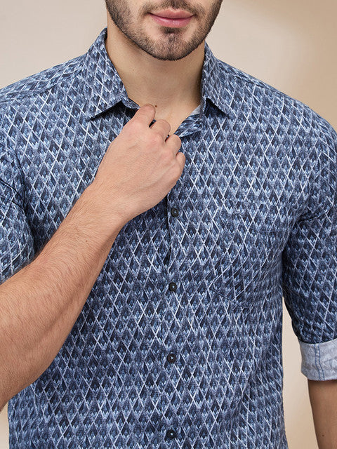 Parx Blue Casual Shirts