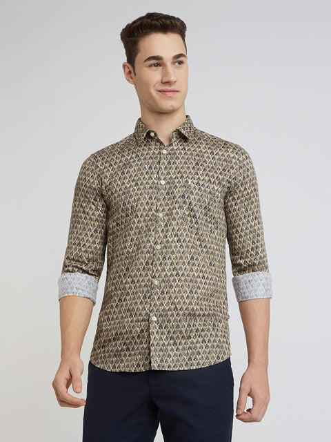 Parx Green Casual Shirt 