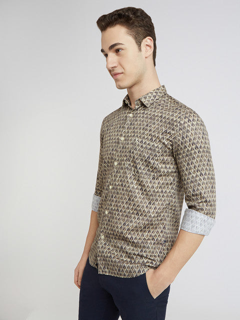 Parx Green Casual Shirt 